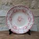 Assiette creuse Sarreguemines modèle Cérès décor fleurs rose Terre de Fer