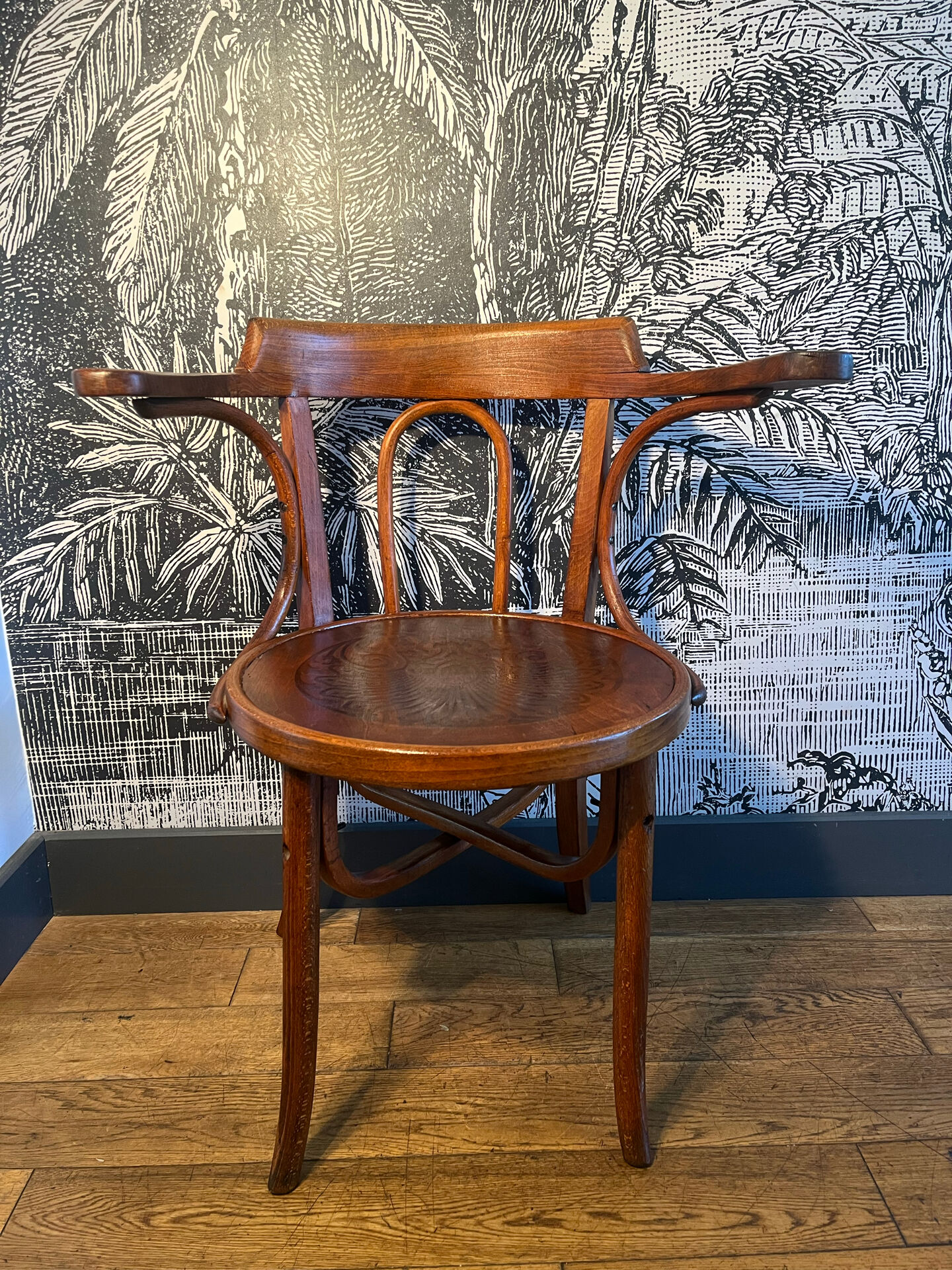 Fauteuil de bistrot Cambier en bois courbé