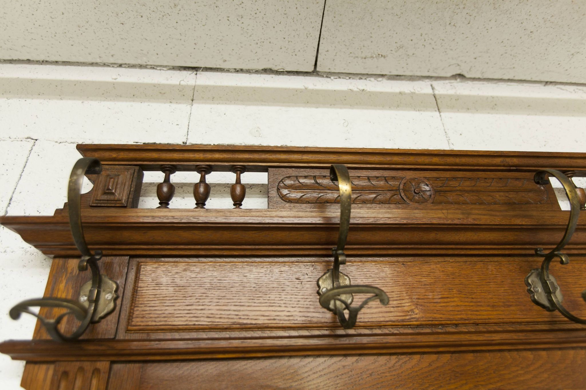 Napoleon III style walnut wardrobe, late 19th century, 3 mirrors, marble top, 8 coat hooks