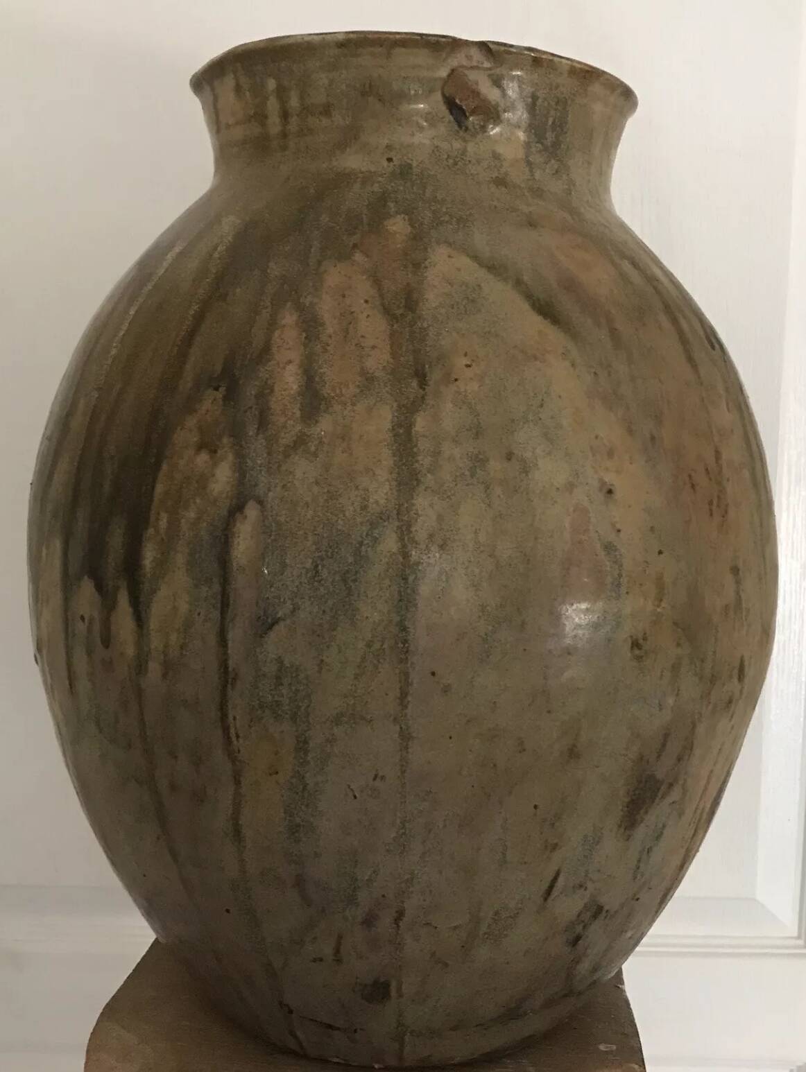 Large vase lucien arnaud sandstone from saint amand en puysaye 1920 art nouveau