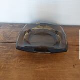 Black glass ashtray