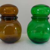 Lot 2 pots vintage inclinable en verrd