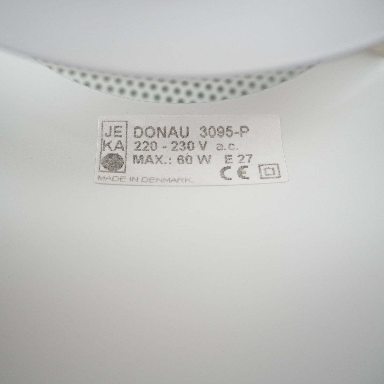Danish vintage pendant lamp Donau by Kurt Wiborg, Jeka, 1980s