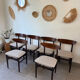6 vintage Scandinavian teak chairs by Dyrlund