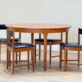 McIntosh Dunvegan Teak Dining Set – Round Extending Table & 4 Chairs (1960s