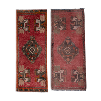 Turkish Rugs, 1970s, lot de 2, 45x104 41x105 cm