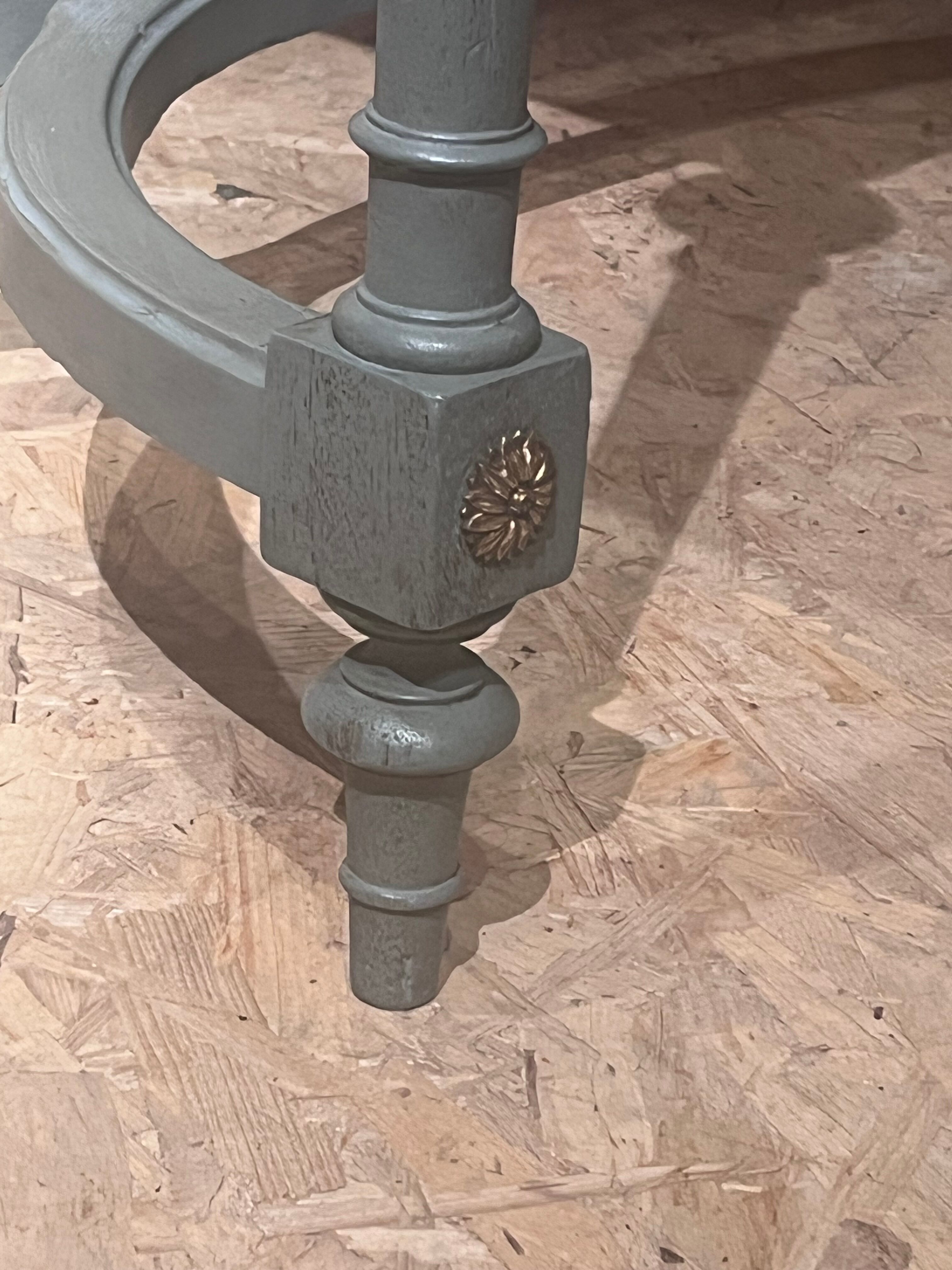 Table style Louis XVI period 1900 patinated and bronze