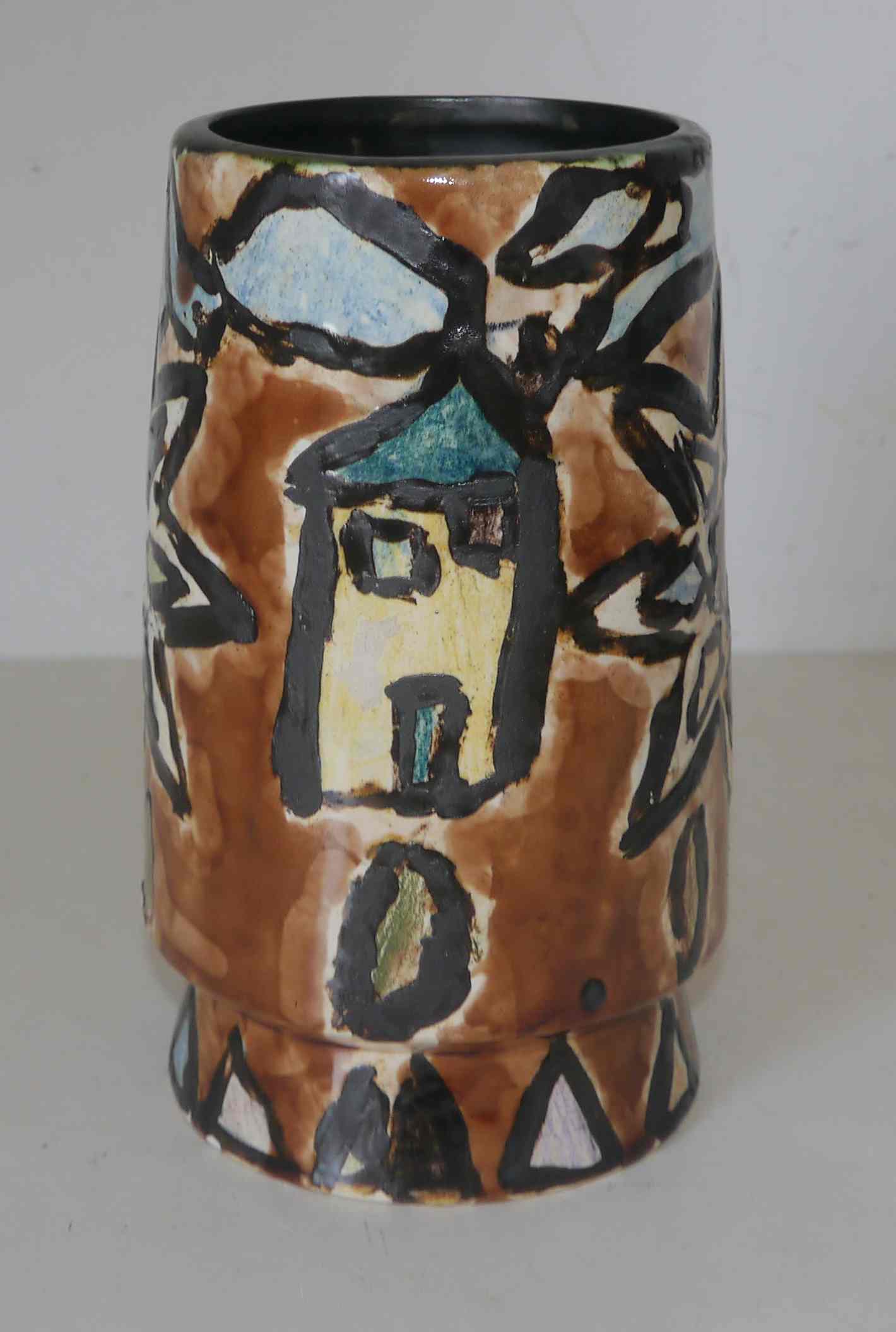 Lamp or night light in painted ceramic 60's