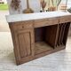 Oak and marble counter 1950