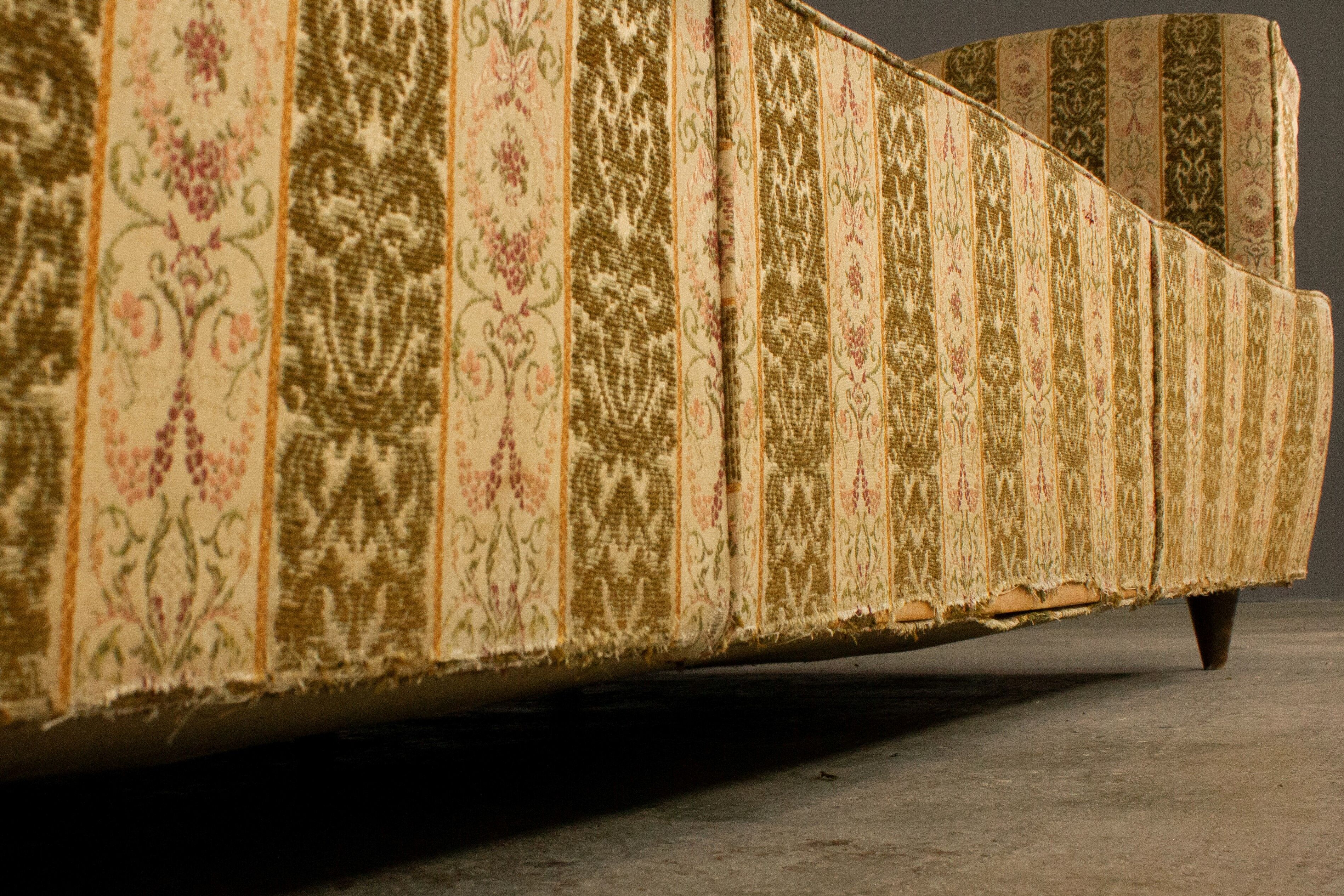 Three-seater sofa and armchair, 50s, set of 2