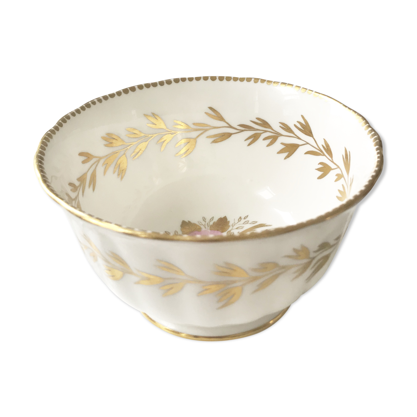 English porcelain bowl decorated with flowers