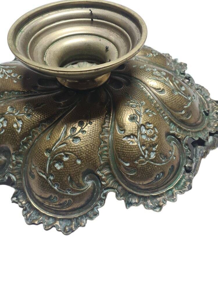 Art Nouveau fruit bowl on stand from Brothers Henneberg, Poland, 1900s