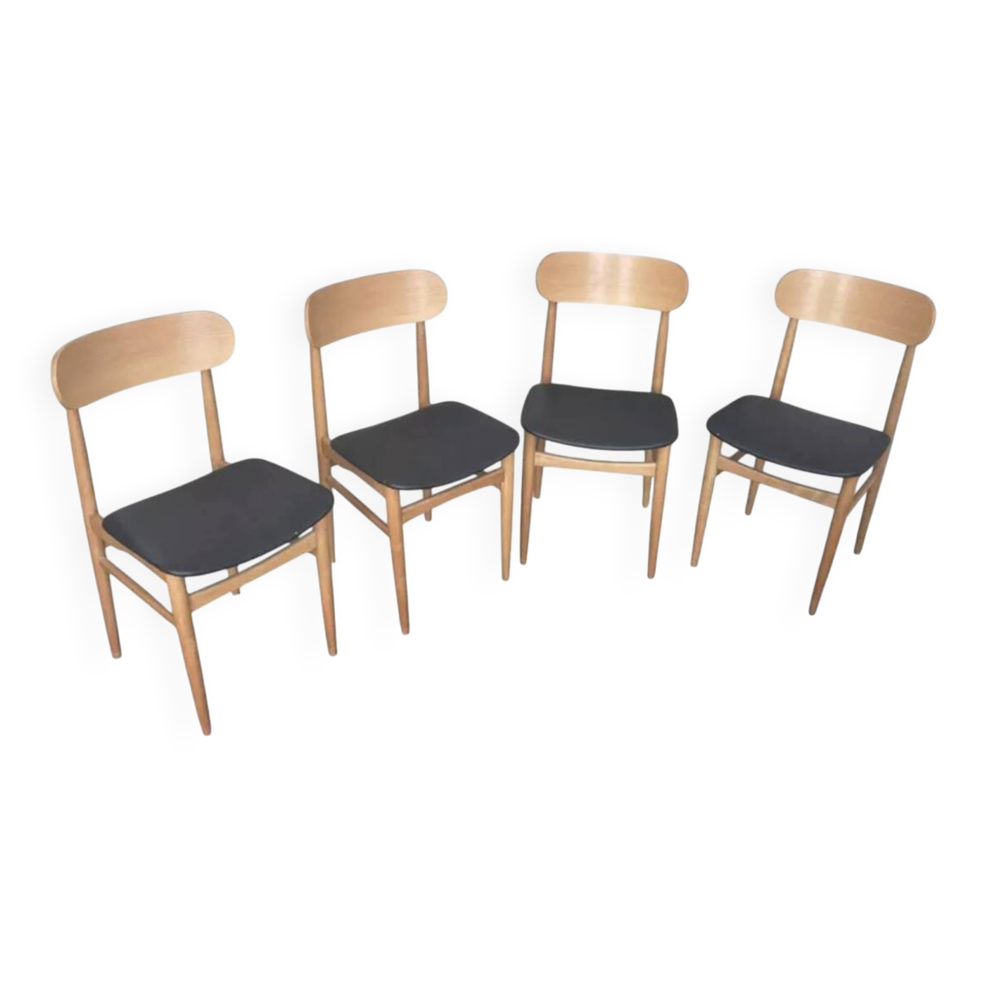 4 Italian chairs Gessef Consorzio Sedie Friuli 1970