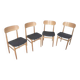4 Italian chairs Gessef Consorzio Sedie Friuli 1970