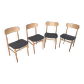 4 Italian chairs Gessef Consorzio Sedie Friuli 1970