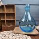 Vintage Italian aqua blue carafe "Fruit Juice", relief glass Casadis Milano