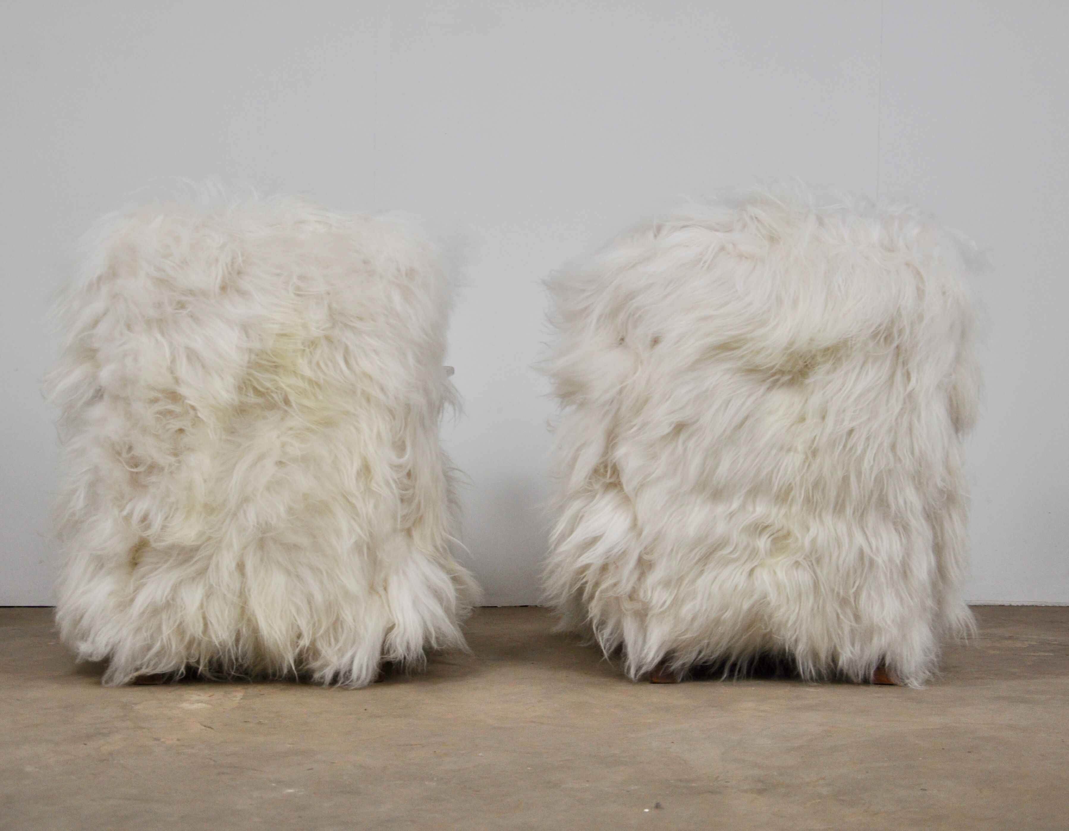 Pair of 1960s Sheepskin armchair
