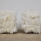 Paire de fauteuils en peau de mouton 1960s