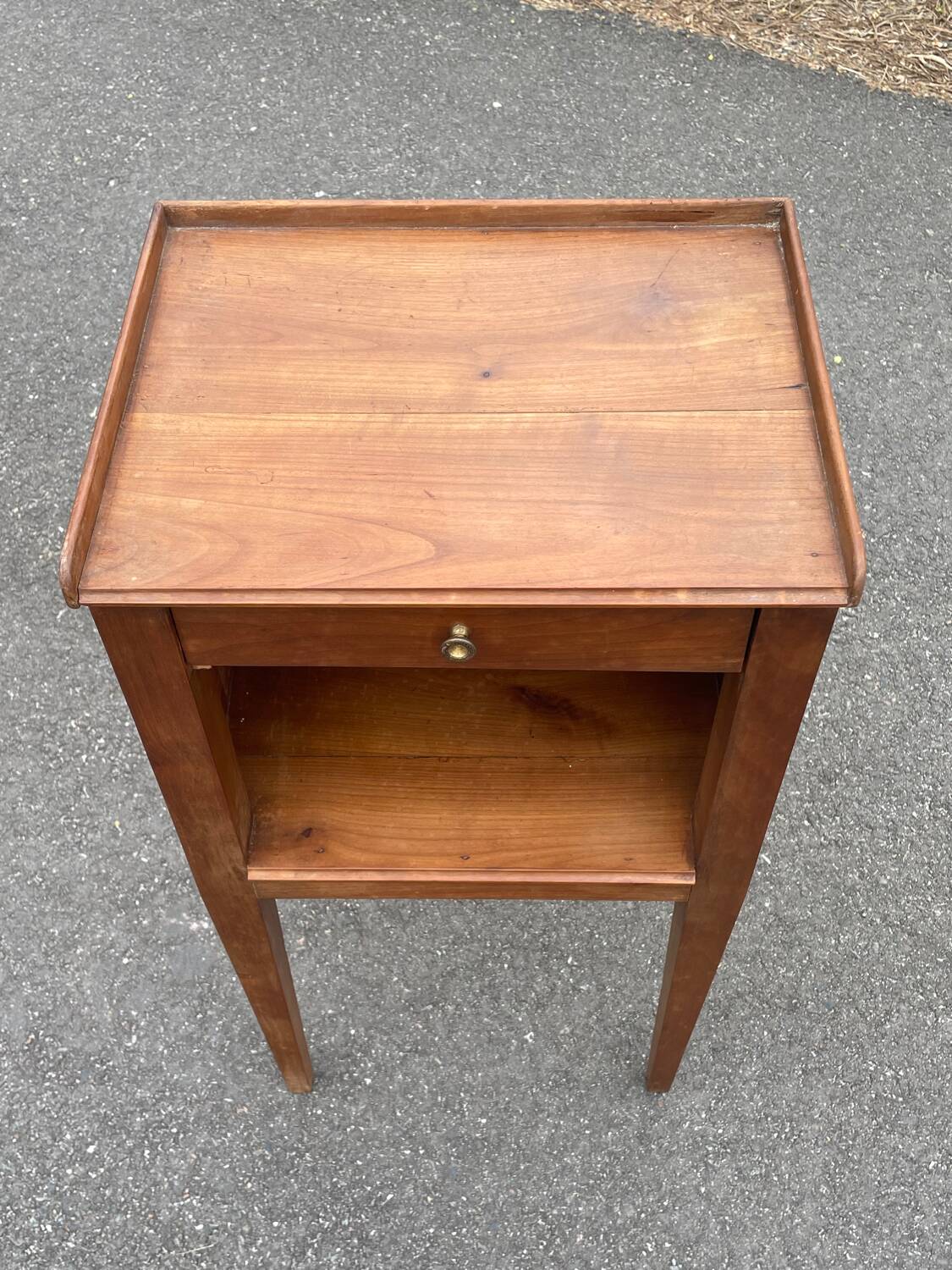 Classic solid wood bedside table
