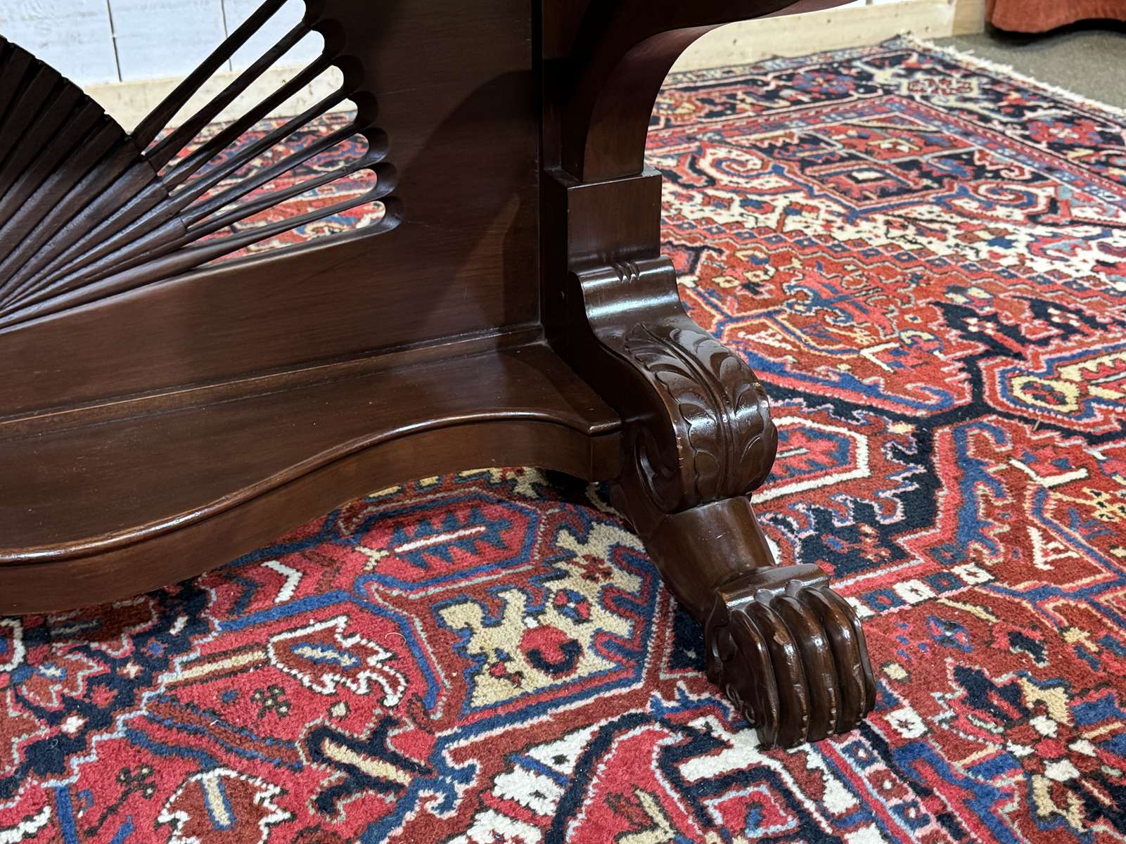 Louis Philippe console in teak from the 1950s - Indonesian craftsmanship.