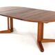 Danish round 2x extendable dining table 'Sindal' - teak