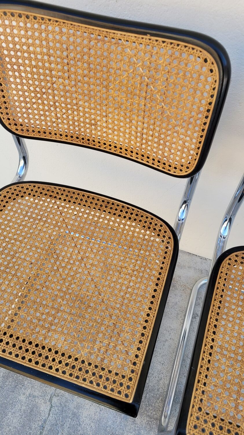 Paire de chaises b32 de Marcel Breuer en cannage