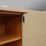 Ivory Lacquer Sideboard in burl wood by Jean Claude Dresse, 1940s