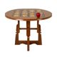 Guillerme and Chambron. Oak and ceramic side table. 1970s-80s.
