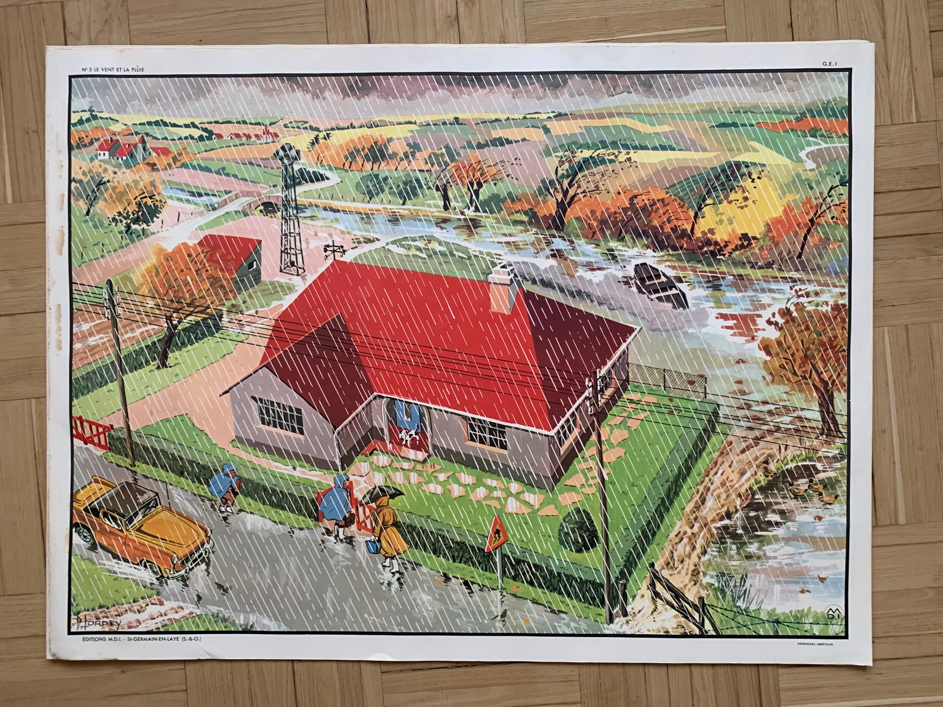 Pedagogical school poster frame