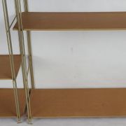 String Shelf Wood and gold metal 1960's