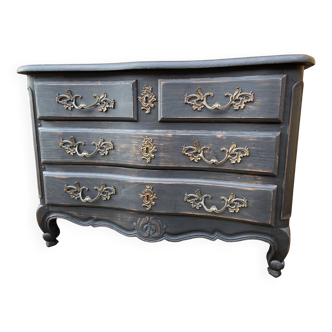 Commode galbée rococo louis xv bombay antique france chest drawers baroque