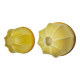 PAIR OF XL "COCOON" WALL LIGHTS, RESIN AND PINE, ITALY, 1970