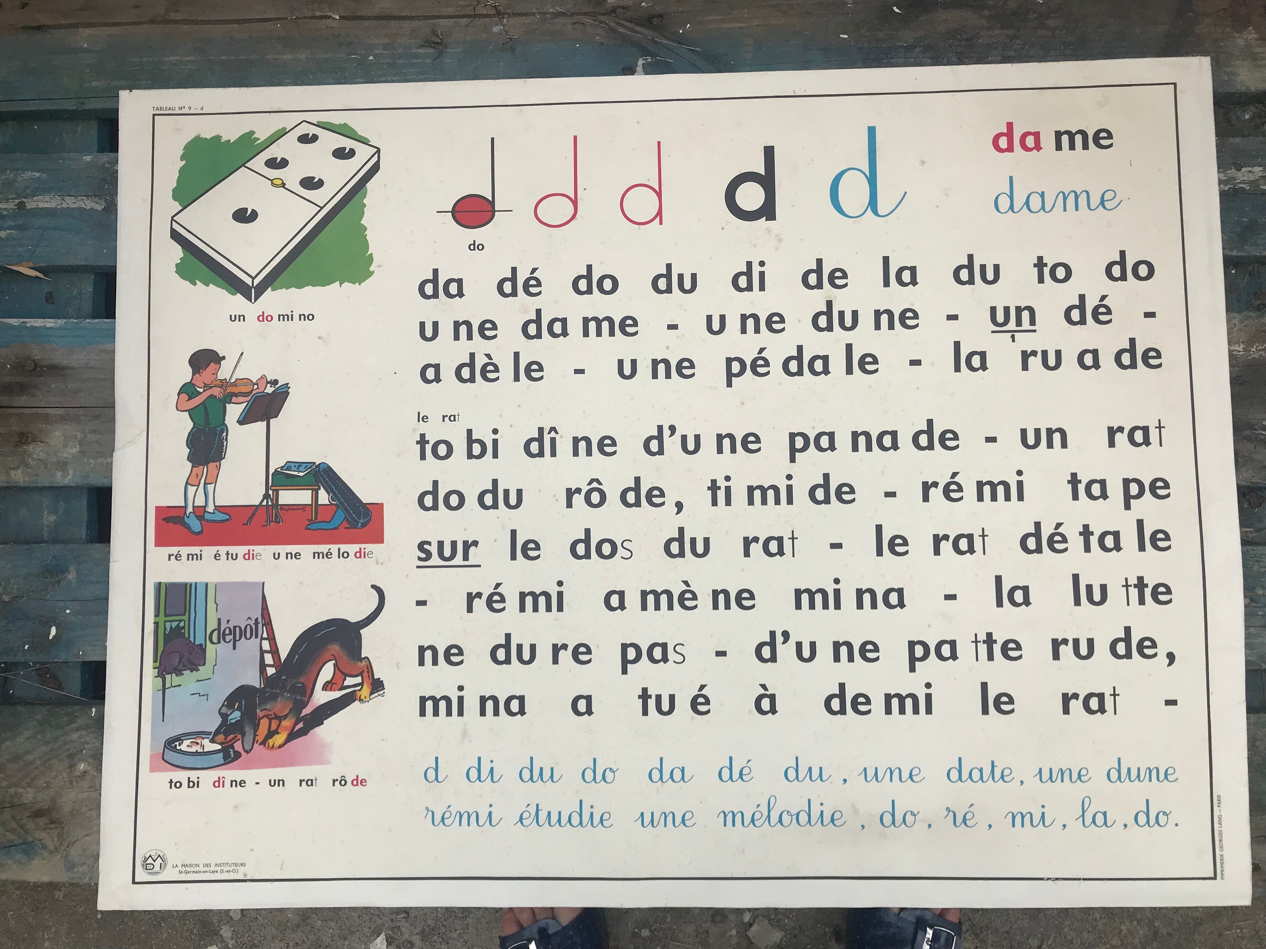 Vintage school poster