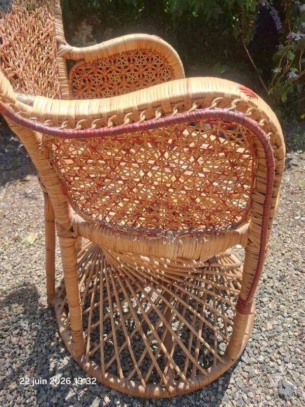 Fauteuil rotin style Emmanuelle