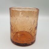 Set of 4 blown water glasses bubbled biot style