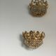 Paire d’appliques laiton et cristal