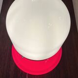 Red plastic table lamp