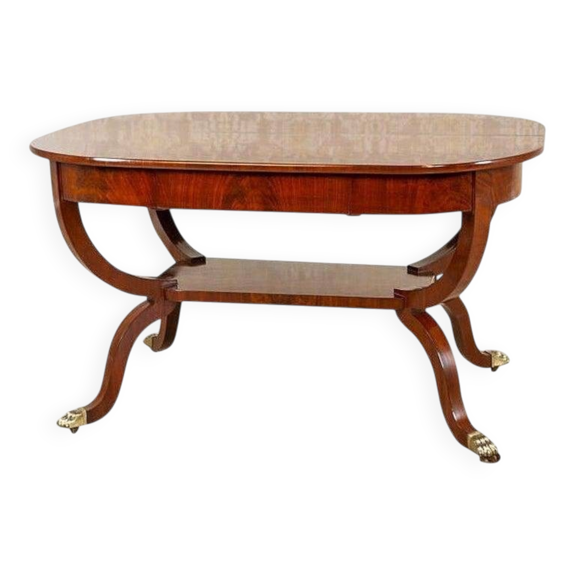 Late 19th Century Biedermeier Mahogany Center Table, 1890s