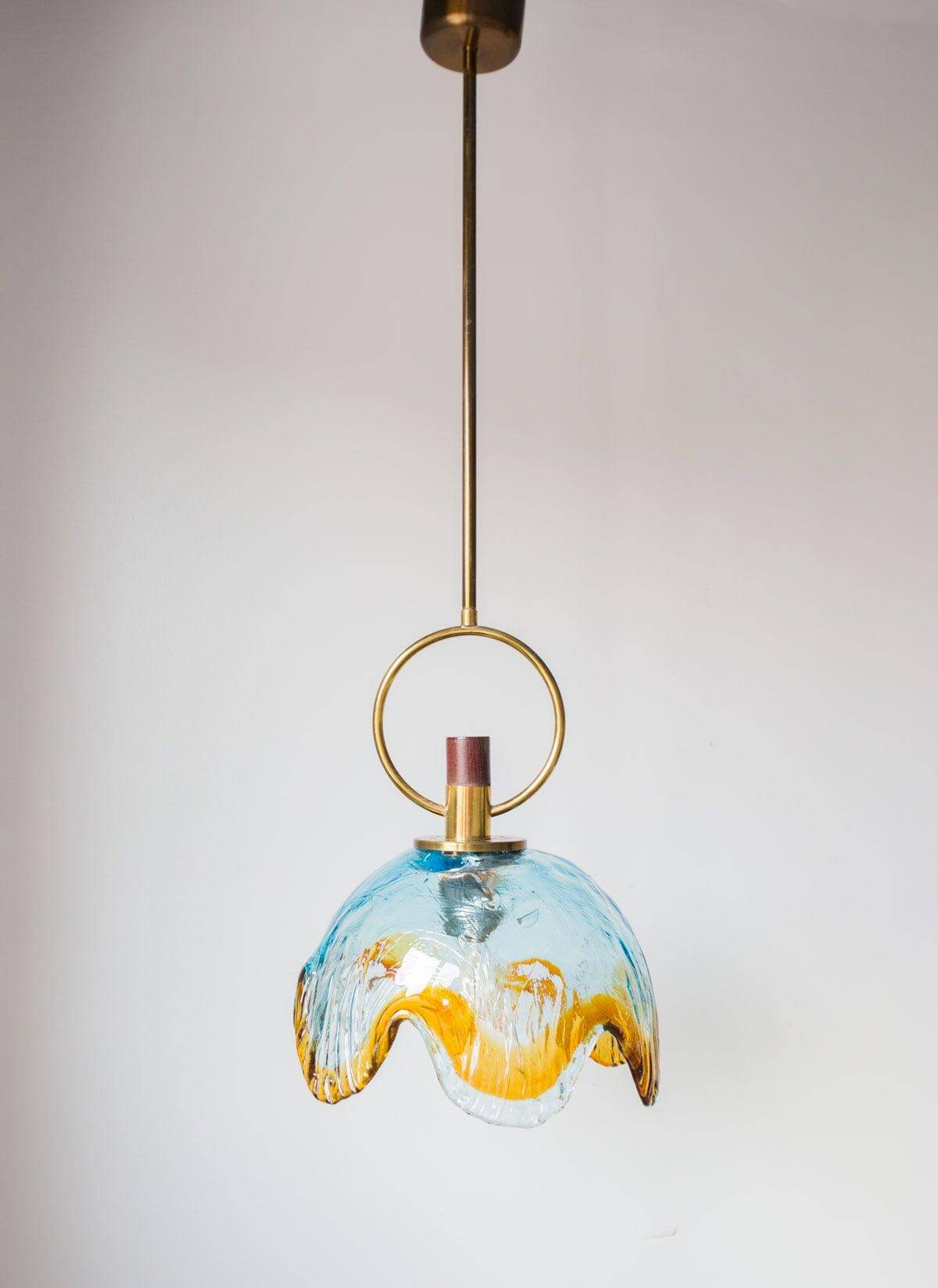 Italian Murano crystal pendant lamp from the 70s