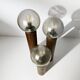 Vintage 'Model 19' Temde Leuchten table lamp in wood and hand blown glass
