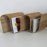 Door magazines wall in rattan Italy 70s