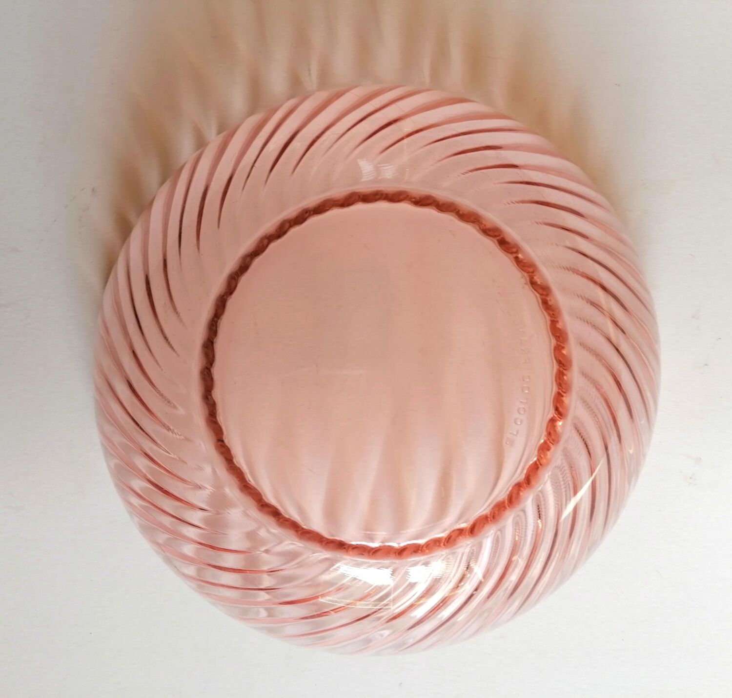 Rosaline service 5 cups and pink glass salad bowl