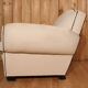 White leather club chair
