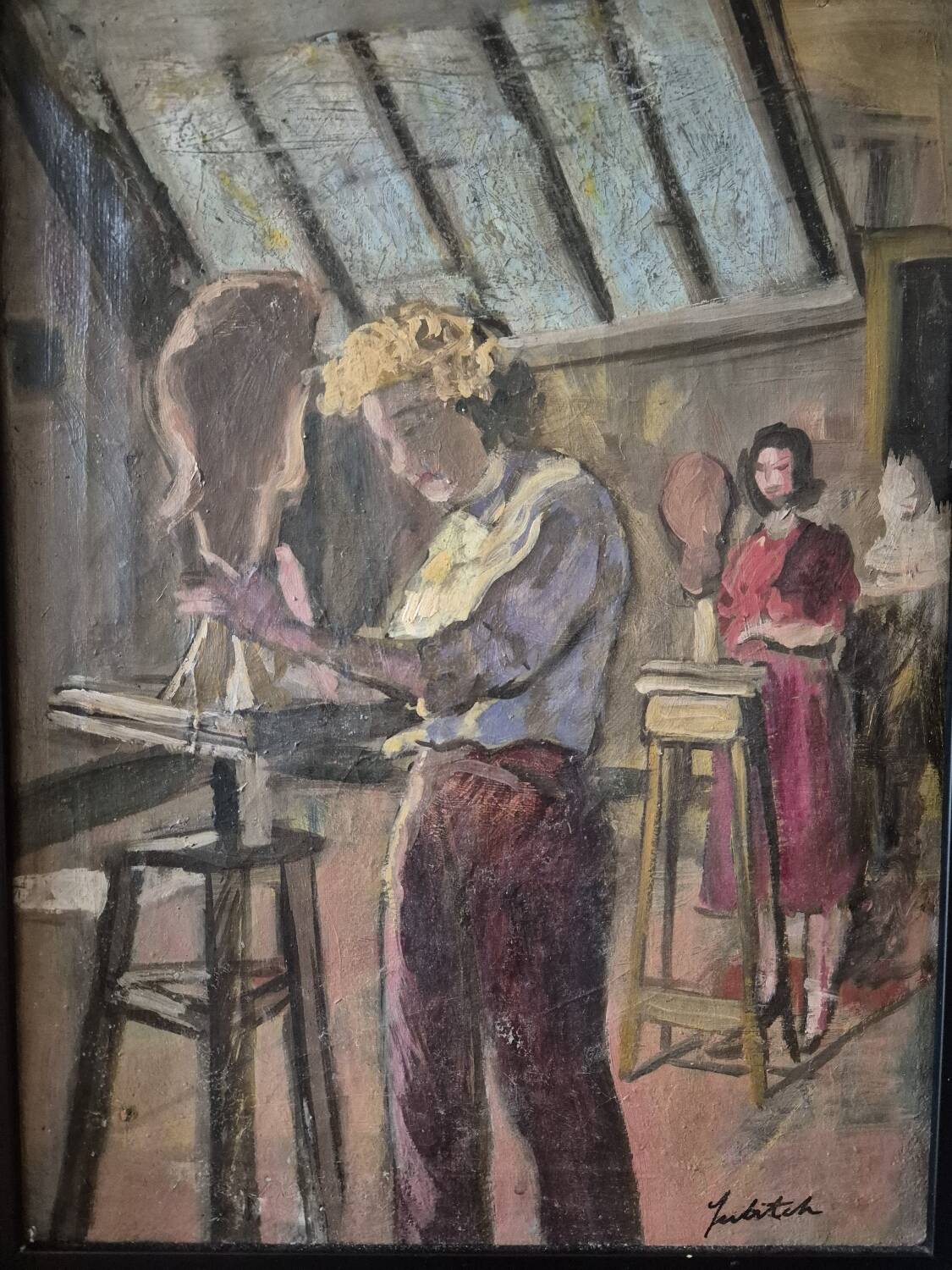 The sculpture workshop by Ossip Lubitch