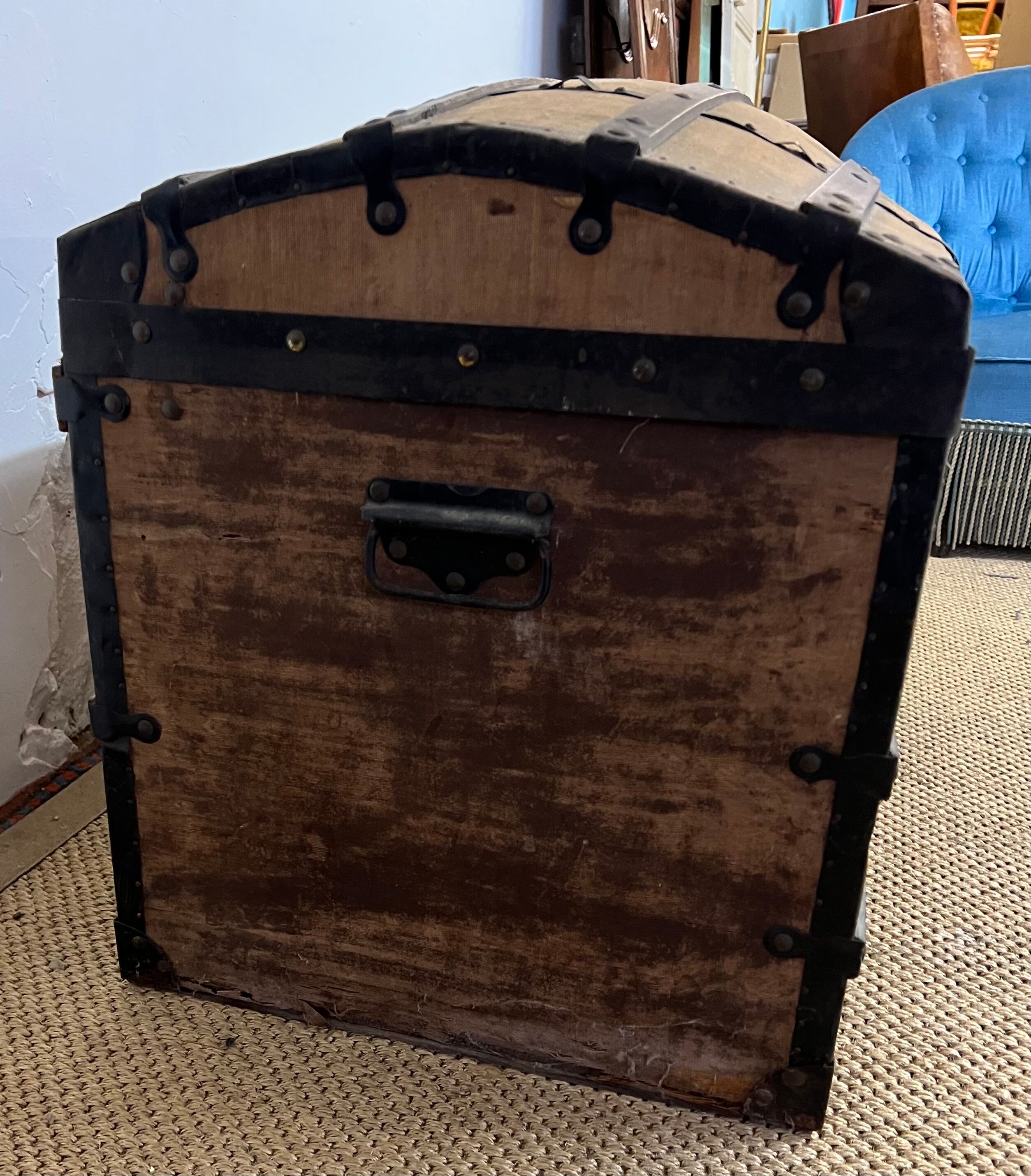 Antique wooden trunk