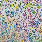 Oil painting signed armand bouvier fauvism style walkers ss le bois