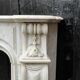 Regency style fireplace in white Carrara marble, circa 1880
