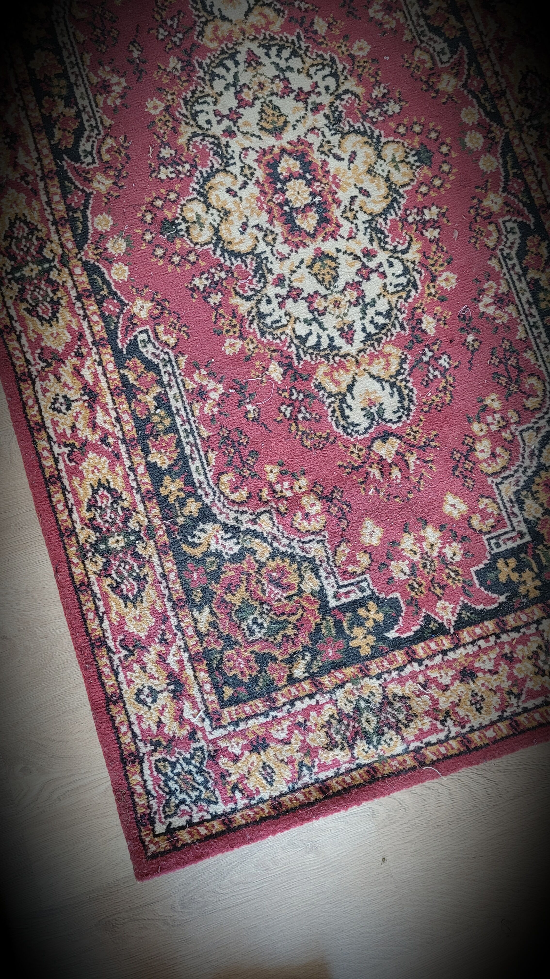 Wool and red cotton carpets