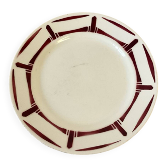 Vintage plate "Louise" – Graphic French earthenware in Bordeaux