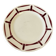 Vintage plate "Louise" – Graphic French earthenware in burgundy